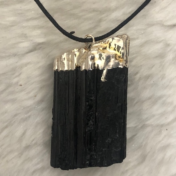 Black Tourmaline Pendant. NEW. - Picture 2 of 5